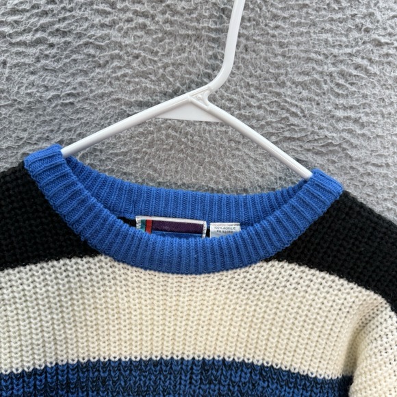 Vintage Sweater Graphix Sweater Adult Medium Multicolor Striped Knit Grandpa 90s - Picture 8 of 9